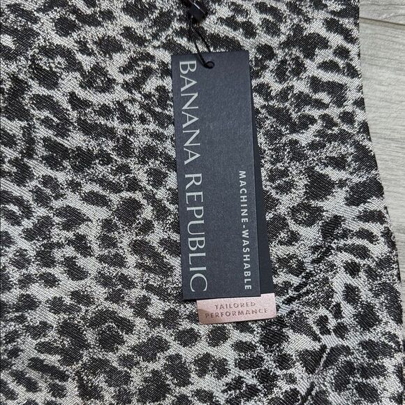 Banana Republic Animal Print Midi Dress - Black and White Size 6 - Picture 4 of 14